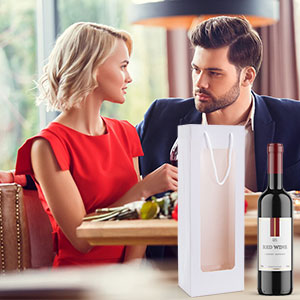 Hộp đựng rượu bằng giấy kraft sang trọng M&agrave;u n&acirc;u Giấy bền m&ocirc;i trường 2