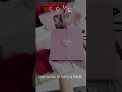 Hộp cưới theo yêu cầu Thẻ cưới bằng giấy, hộp quà Giáng sinh với lớp phủ tia UV