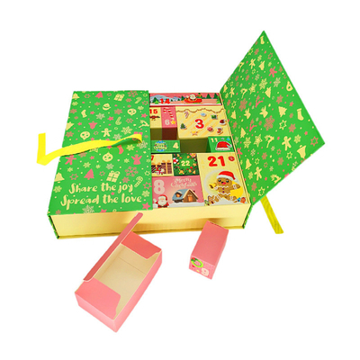 Hộp quà Giáng sinh màu Pantone Lịch đếm ngược Hộp mù Advent