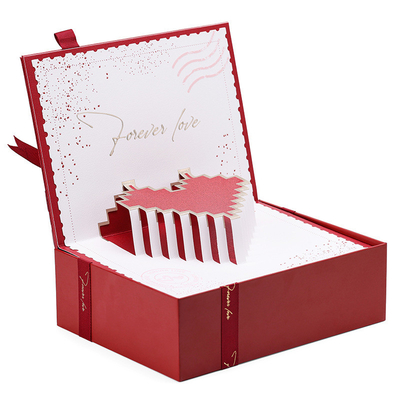 Hộp quà giấy giấy Khối đồ trang sức ngày Valentine lãng mạn