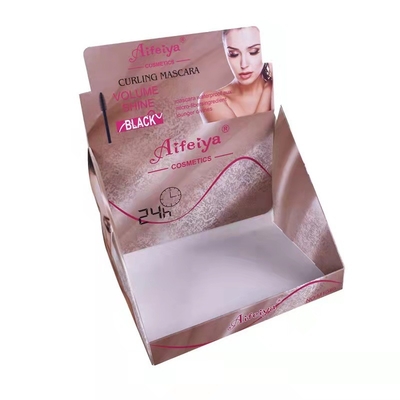 Sản phẩm mỹ phẩm tùy chỉnh PDQ Thẻ cardboard Stand Display Shelf CMYK Màu OEM