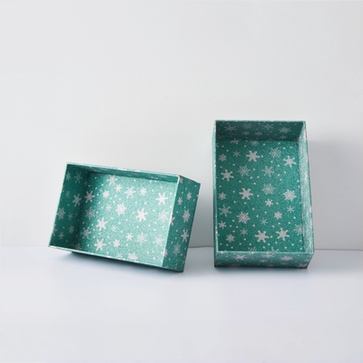 Bức in tùy chỉnh Glitter Giấy đóng gói quà tặng Giáng sinh Hộp đóng gói quà tặng mỹ phẩm cứng
