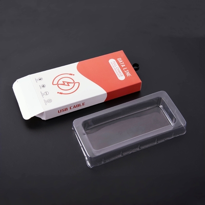 Các sản phẩm điện tử tùy chỉnh hộp cáp dữ liệu USB hộp đóng gói với mụn