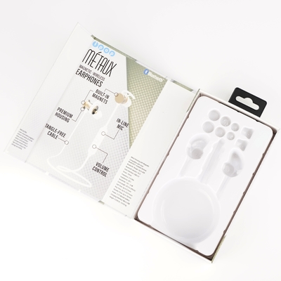 Bao bì tùy chỉnh hộp gói giấy tai nghe Bluetooth có dây với khúc và thùng phồng