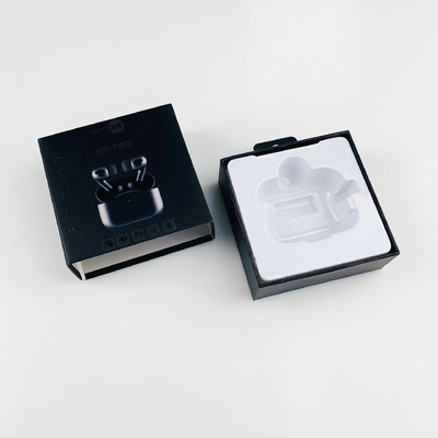ODM Bluetooth Earphone Box Embossing TWS Wireless Headset Box gói với móc và thùng bôi cho Airpods