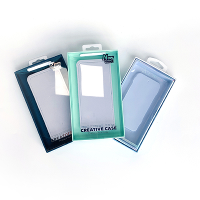 Hộp nhựa vỉ bán lẻ MOQ thấp Vỏ điện thoại Hộp đóng gói với móc PVC Cửa sổ trong suốt cho IPhone
