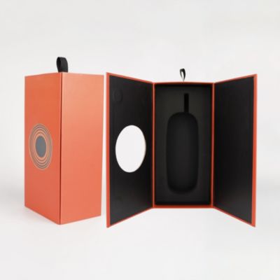 Nhập xưởng bán buôn tái chế Thẻ quà bìa hai cửa mở hộp nước hoa sang trọng hộp đóng gói hộp chai rượu hộp quà từ tính