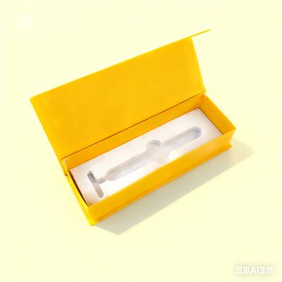 Hộp quà tặng đóng nắp lật từ tính màu vàng tùy chỉnh Hộp bao bì sản phẩm làm đẹp với Khay EVA